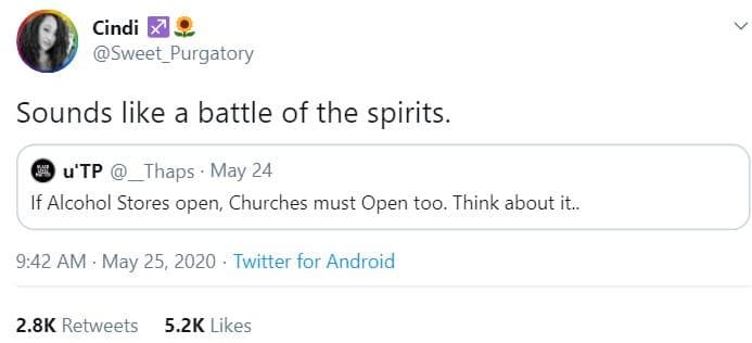 Cindi sweet_purgatory sounds like a battle of the spirits. u'tp thaps may 24 if