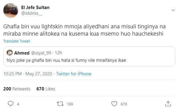 El jefe sultan iddriss ghafla bin vuu lightskin mmoja aliyedhani ana misuli ting