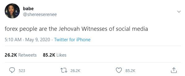 Babe shereeserenee forex people are the jehovah witnesses of social media 5,10 a