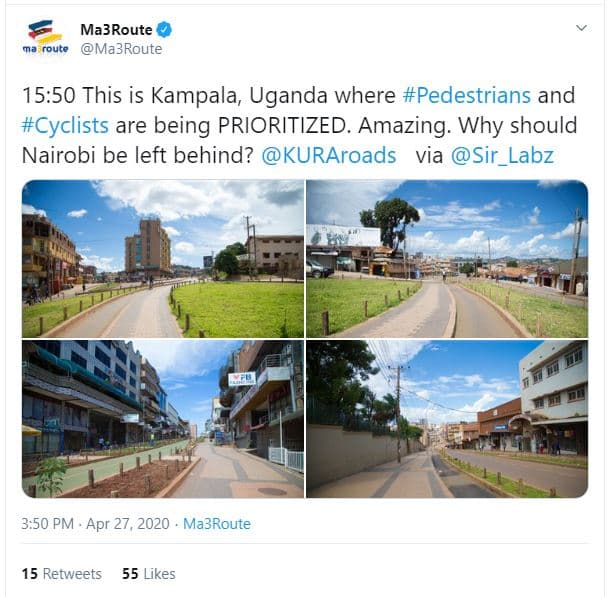 Ma3route oute ma3route 15.50 this is kampala, uganda where pedestrians and cycli