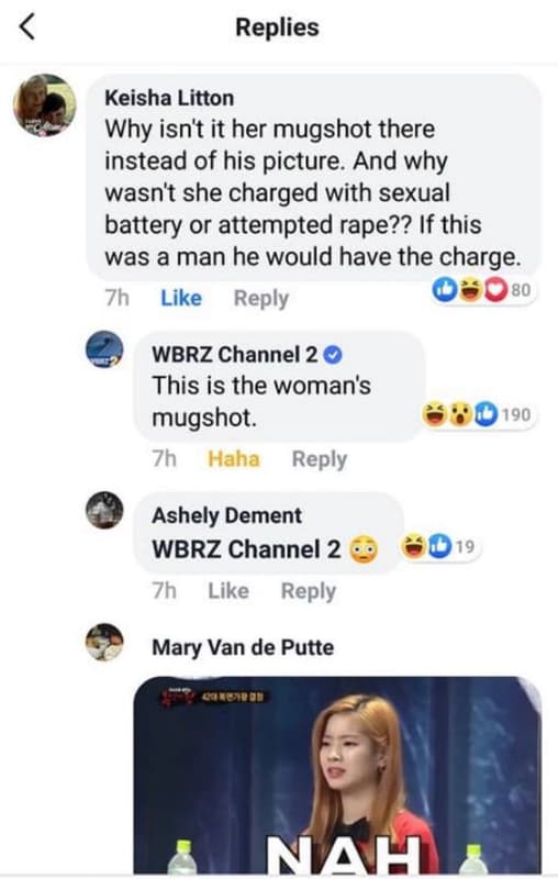 Replies keisha litton why isnt it her mugshot there instead of his picture and w