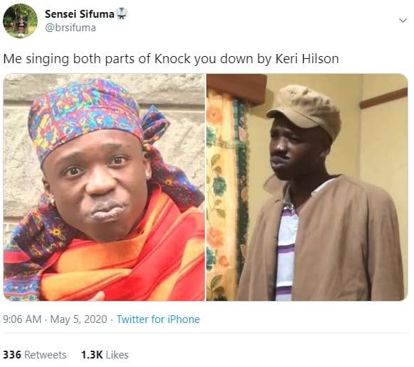 Sensei sifuma brsifuma me singing both parts of knock you down by keri hilson 9.