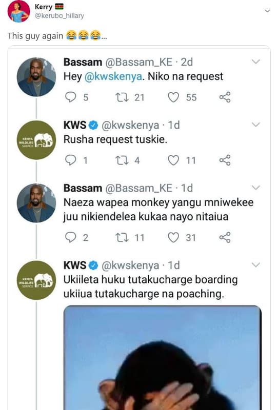 Kerry kerubo_hillary this guy again 2 bassam bassam_ke 2d hey kwskenya. niko na
