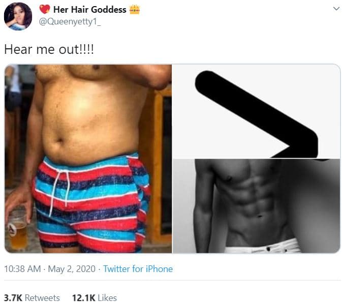 Her hair goddess queenyettyı _ hear me out! 10.38 am may 2, twitter for iphone 3