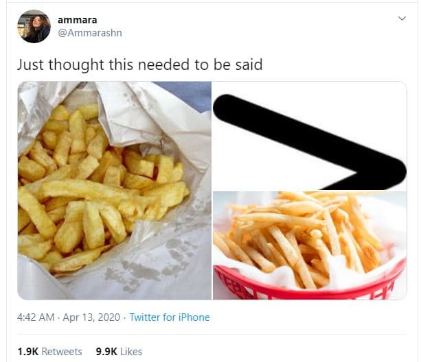 Ammara ammarashn just thought this needed to be said 4,42 am . apr 13, twitter f