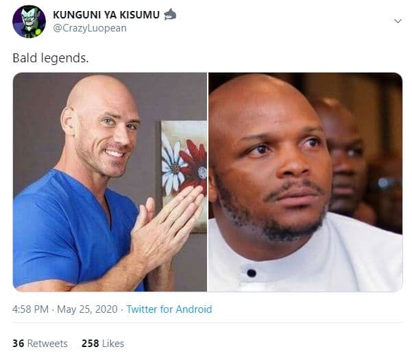 Kunguni ya kisumu crazyluopean bald legends. 4.58 pm may 25, twitter for android