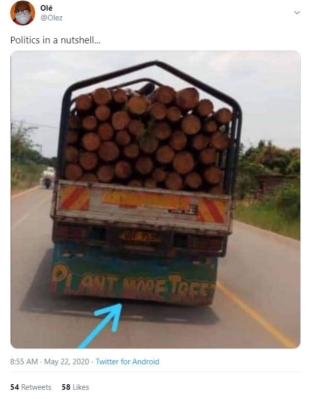 Olé olez politics in a nutshell . pıvt mm6 tpfr 8.55 am . may 22, twitter for an