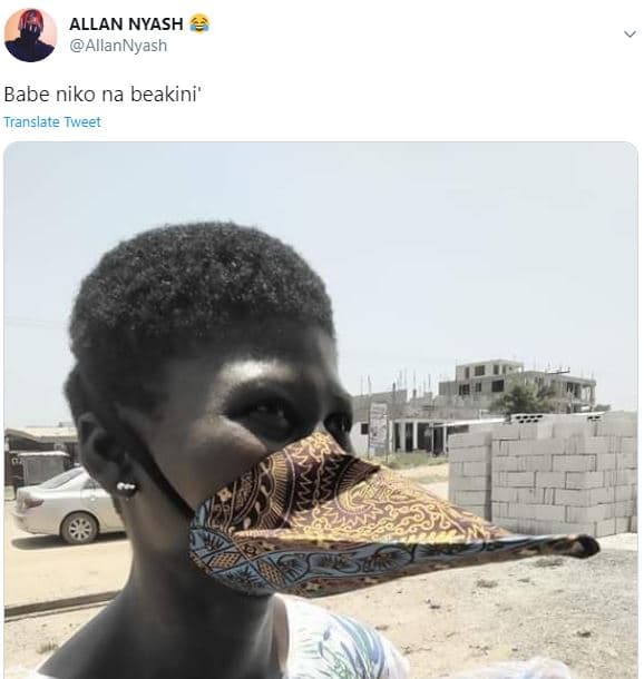 Allan nyash allannyash babe niko na beakini' translate tweet