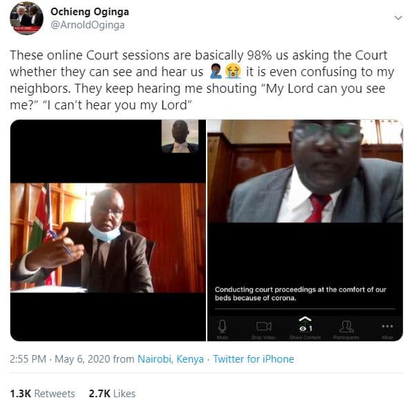 Ochieng oginga arnoldoginga these online court sessions are basically 98 us aski