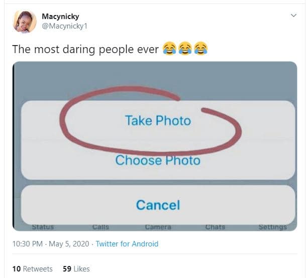 Macynicky macynicky1 the most daring people ever take photo choose photo cancel