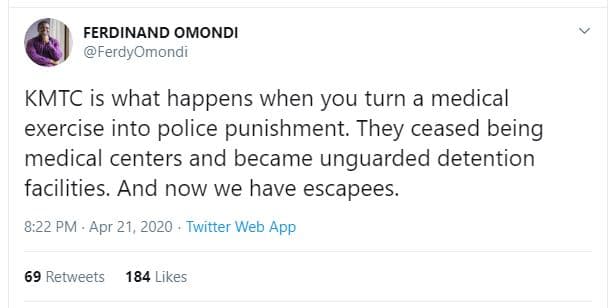 Ferdinand omondi ferdyomondi kmtc is what happens when you turn a medical exerci