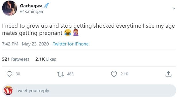 Gachugwa kahingaa ineed to grow up and stop getting shocked everytime see my age