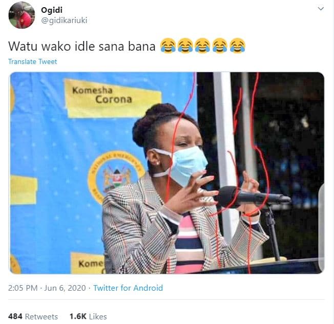 Ogidi gidikariuki watu wako idle sana bana a66 translate tweet komesha corona ko