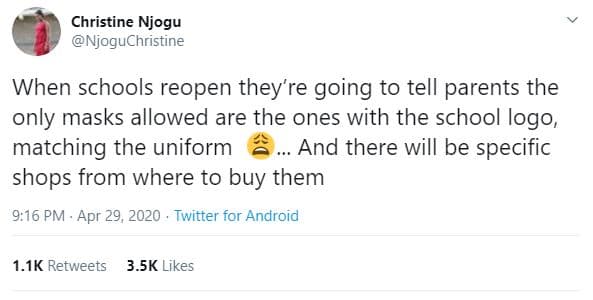 Christine njogu njoguchristine when schools reopen they're going to tell parents