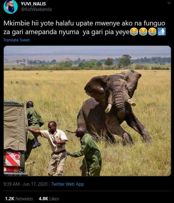 Yuvi_nalis kidwaakanda mkimbie hii yote halafu upate mwenye ako na funguo za gar