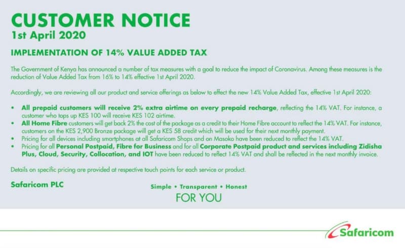 Customer notice ist april implementation of 149 value added tax the government o