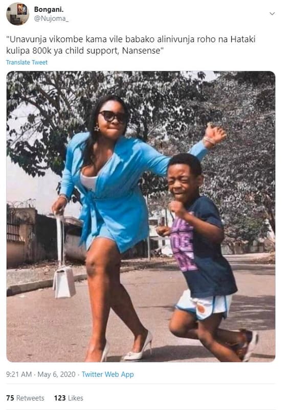 Bongani. nujoma 'unavunja vikombe kama vile babako alinivunja roho na hataki kul