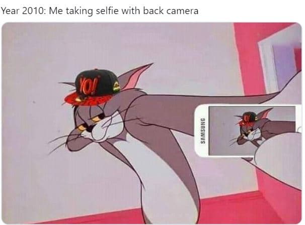Year me taking selfie with back camera yol 1