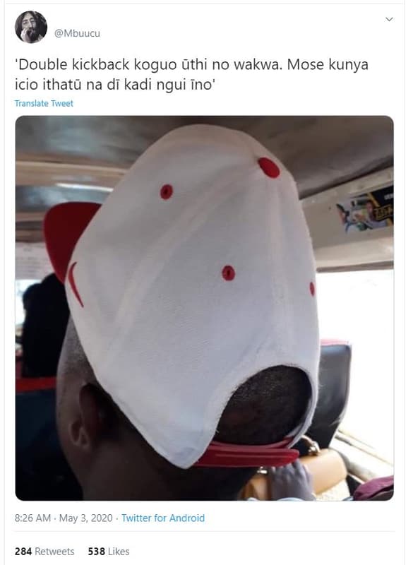 Mbuucu 'double kickback koguo uthi no wakwa. mose kunya icio ithatu na di kadi n