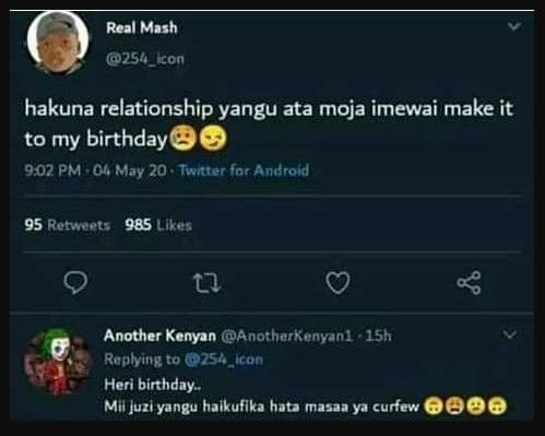 Real mash 25_icon hakuna relationship yangu ata moja imewai make it to my birthd