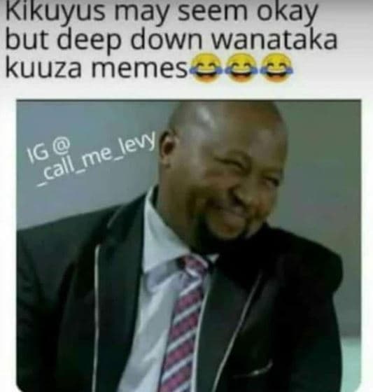 Kikuyus may seem okay but deep down wanataka kuuza memes 228 1g me levy call_