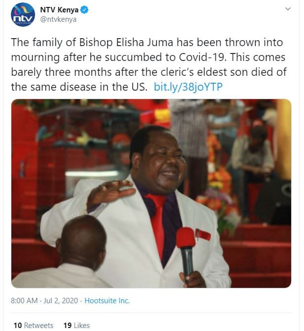 Ntv kenya 7c ntvkenya the family of bishop elisha juma has been thrown into mour