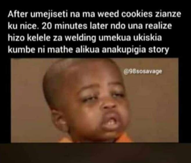 After umejiseti na ma weed cookies zianze ku nice. 20 minutes later ndo una real