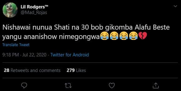 Lil rodgers mad_rojas nishawai nunua shati na 30 bob gikomba alafu beste yangu a