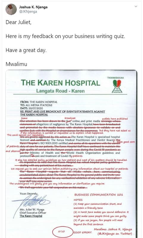 Joshua k njenga jknjenga dear juliet here is my feedback on your business writin