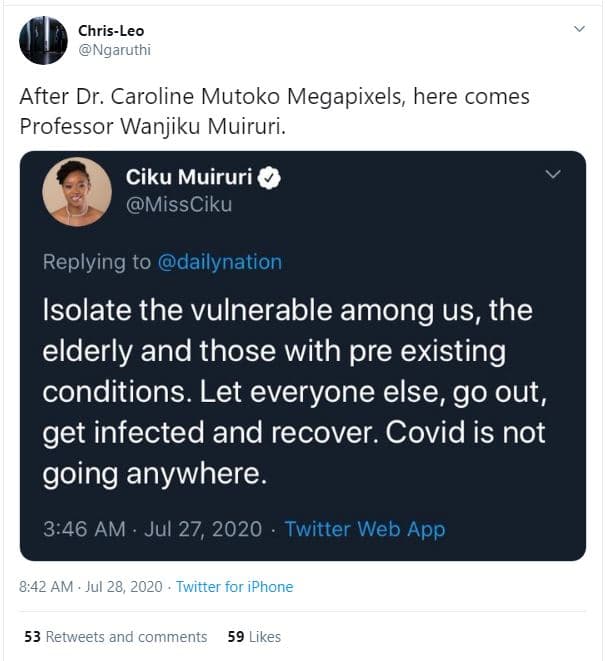 Chrisleo ngaruthi after dr. caroline mutoko megapixels, here comes professor wan