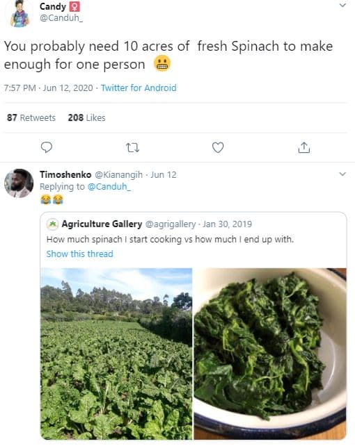 Candy canduh _ you probably need 10 acres of fresh spinach to make enough for on