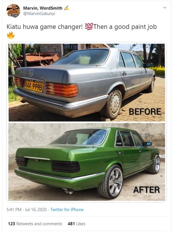 Marvin, wordsmith marvingakunyi kiatu huwa game changer! jothen a good paint job