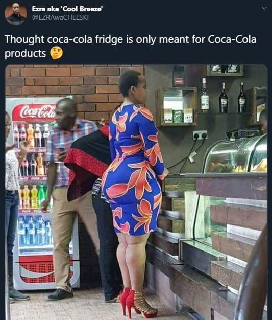 Ezra aka 'cool breeze' ezrawachelski thought cocacola fridge is only meant for c
