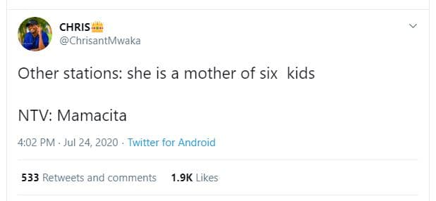 Chris chrisantmwaka other stations she is a mother of six kids ntv mamacita 4.02