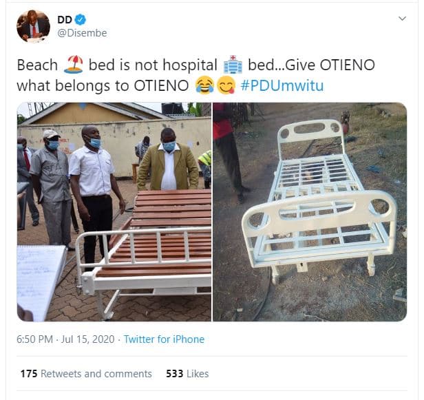 Dd disembe beach bed is not hospital bedgive otieno what belongs to otieno pdumw