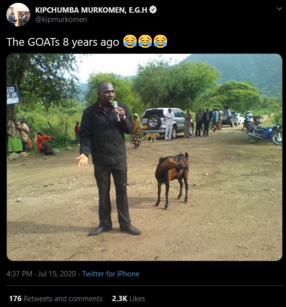 Kipchumba murkomen, eg.hv kipmurkomen the goats 8 years ago 4.37 pm jul 15, twit