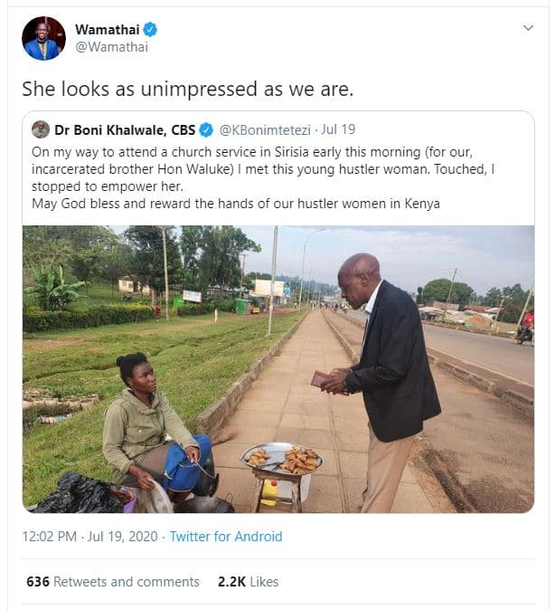 Wamathai wamathai she looks as unimpressed as we are dr boni khalwale, cbs kboni