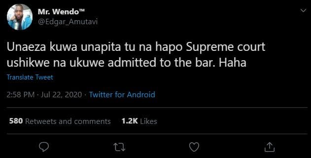 Mr wendo edgar_amutavi unaeza kuwa unapita tu na hapo supreme court ushikwe na u