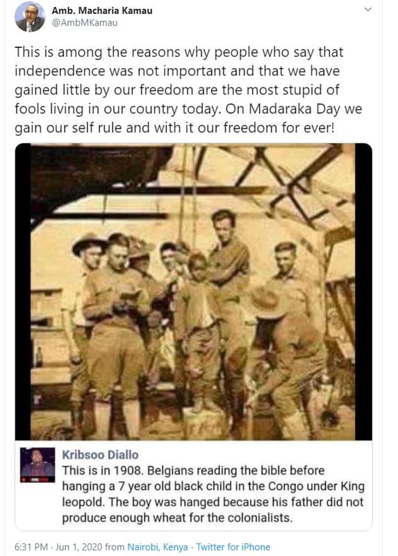 Amb. macharia kamau ambmkamau this is among the reasons why people who say that