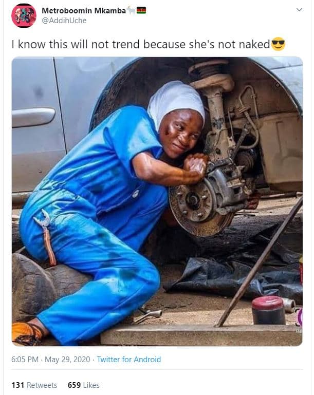 Metroboomin mkamba addihuche know this will not trend because she's not naked 6.