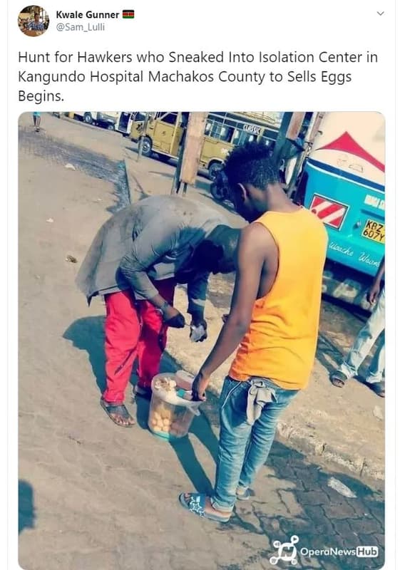 Kwale gunner sam_lulli hunt for hawkers who sneaked into isolation center in kan