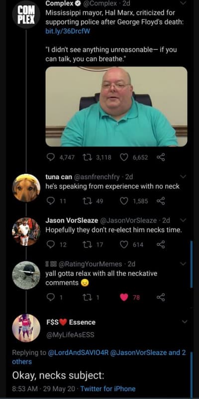 Complex complex 2d cqy mississippi mayor hal marx, criticized for fiet supportin