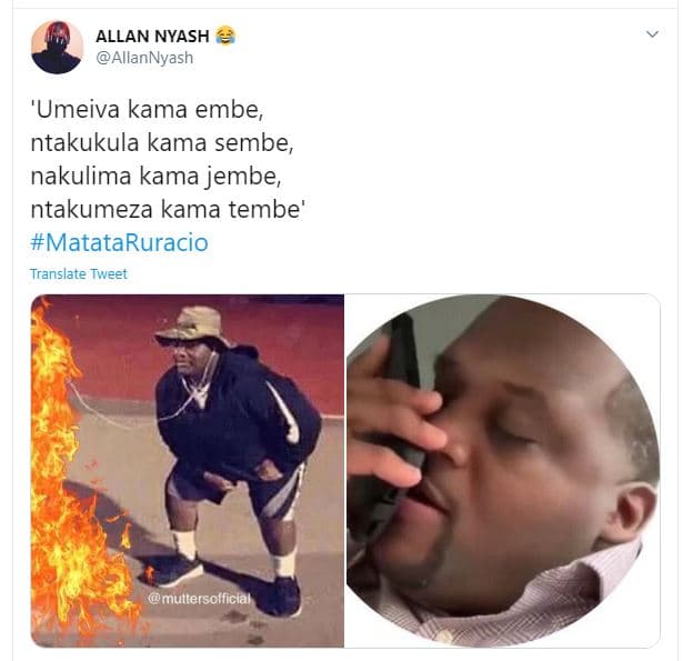 Allan nyash allannyash umeiva kama embe, ntakukula kama sembe nakulima kama jemb