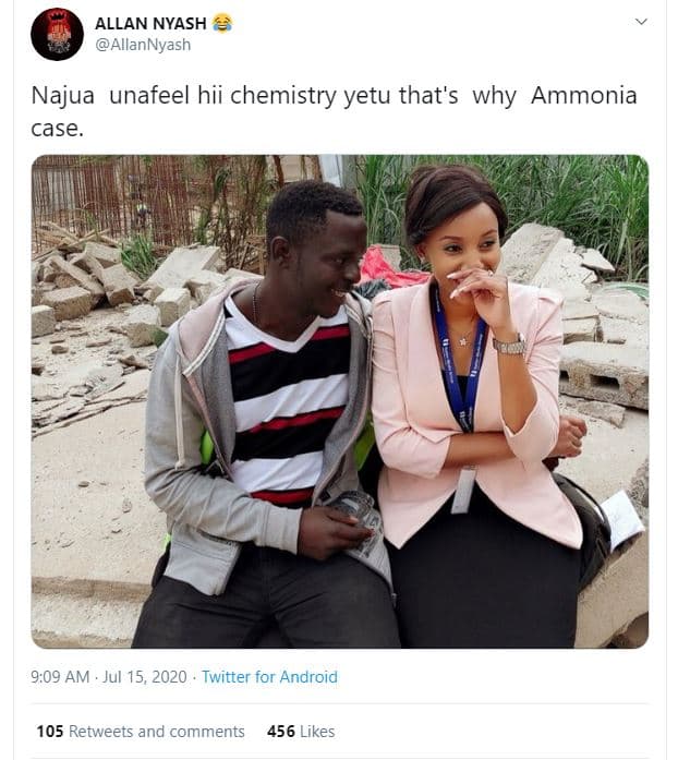 Allan nyash allannyash najua unafeel hii chemistry yetu that's why ammonia case_