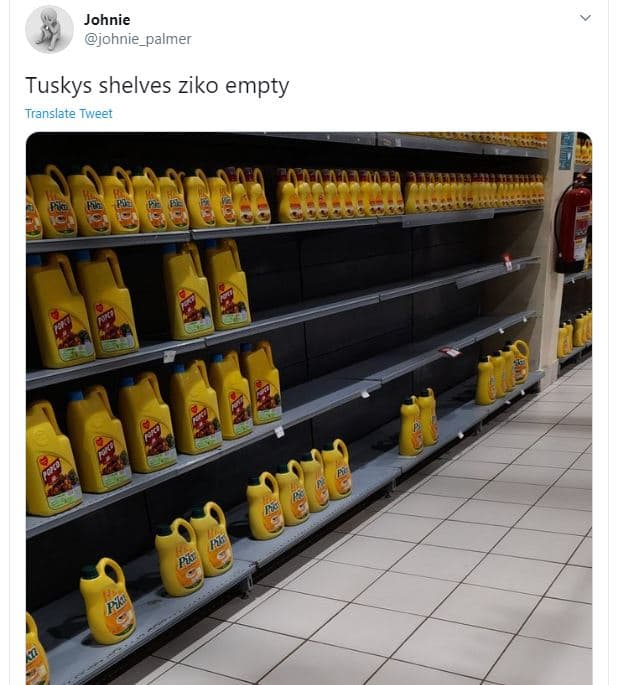 Johnie ohnie_palmer tuskys shelves ziko empty translate tweet p