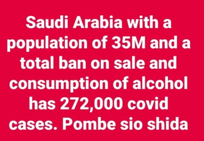 Saudi arabia with a population of 35m and a total ban on sale and consumption of