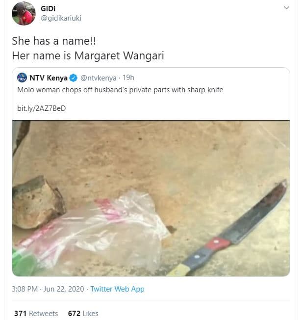 Gidi gidikariuki she has a namel! her name is margaret wangari ntv kenya ntvkeny