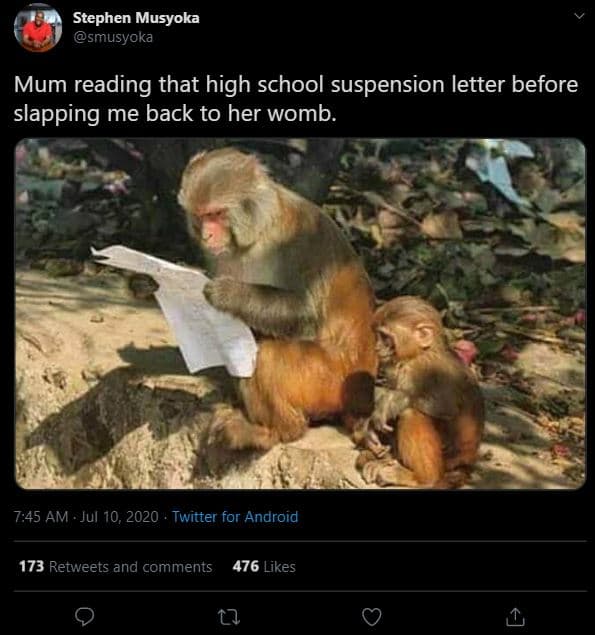 Stephen musyoka smusyoka mum reading that high school suspension letter before s