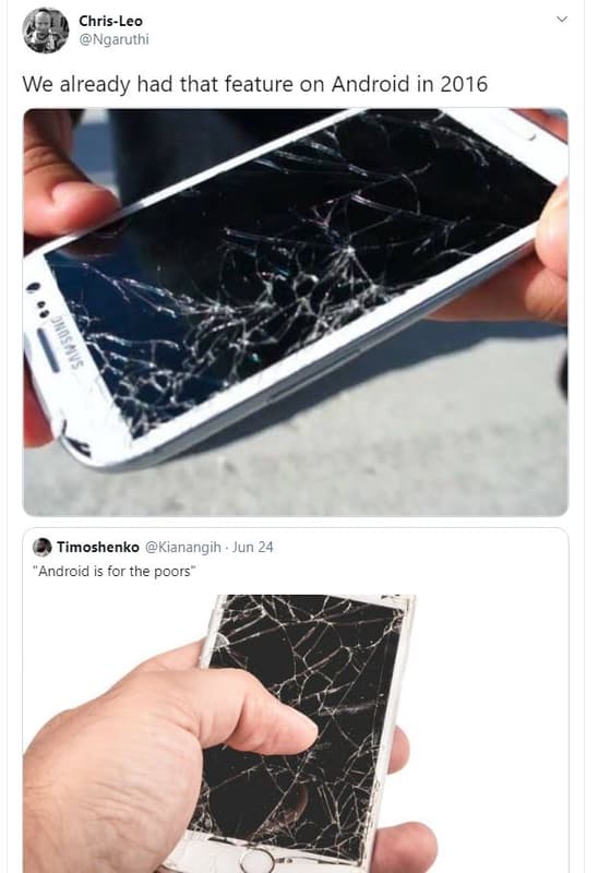 Chrisleo ngaruthi we already had that feature on android in timoshenko kianangih