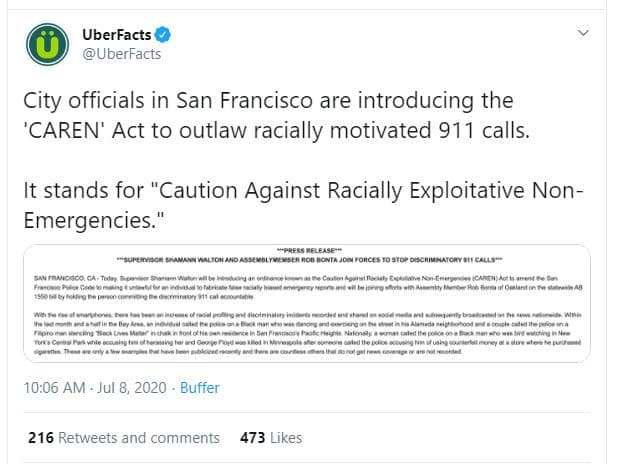 Uberfacts uberfacts city officials in san francisco are introducing the 'caren'